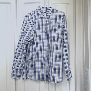 Mens Bonobos Plaid Button Down Size L 100% Crisp Cotton